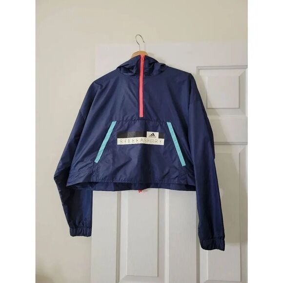 ADIDAS STELLASPORT GLOW WINDBREAKER JACKET SIZE S - Picture 1 of 11